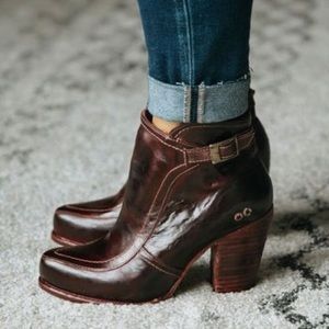 Bed Stu Isla Ankle Boots Cognac Size 8